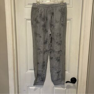 Free People Movement Tie Dye Jogger Pants with Mesh Side Panels Gray Sz Small